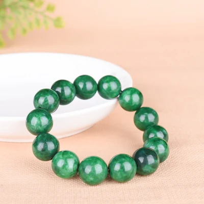 Ювелирные изделия Zheru натуральный бирманский Изумрудный зеленый круглый браслет