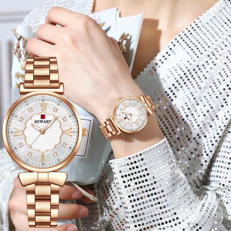 

Reward Gold Watch Women Watches Ladies Creative Steel Women's Bracelet Watches Female Clock Relogio Feminino Montre Femme RD2104
