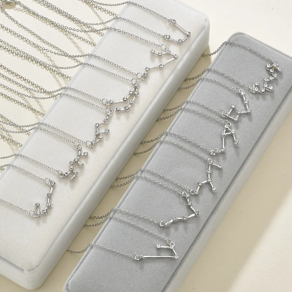 

Japan Korea New Twelve Constellation Necklace Exclusive Necklace Female Clavicle Necklace
