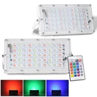 Светодиодный прожектор 50 Вт RGB, светодиодный прожектор COB, светодиодный уличный фонарь переменного тока 220 В, водонепроницаемый уличсветильник ильник IP65 с дистанционным управлением