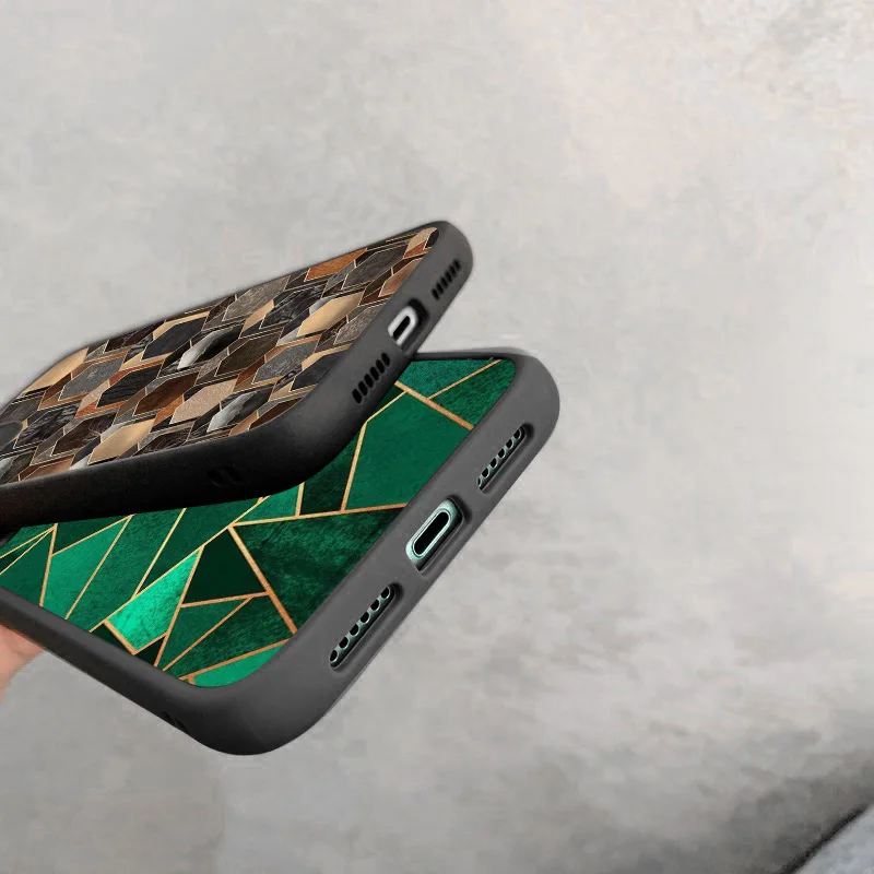 

Matte Marble Painting Phone Case For iPhone 12 11 Pro Max 7 8 Plus 12 Mini XS Max X XR SE 2020 Vintage Line Pattern Back Cover