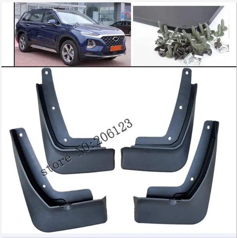 

Брызговики для Hyundai Santa Fe DM XL 2019 2020 Maxcruz, передние и задние