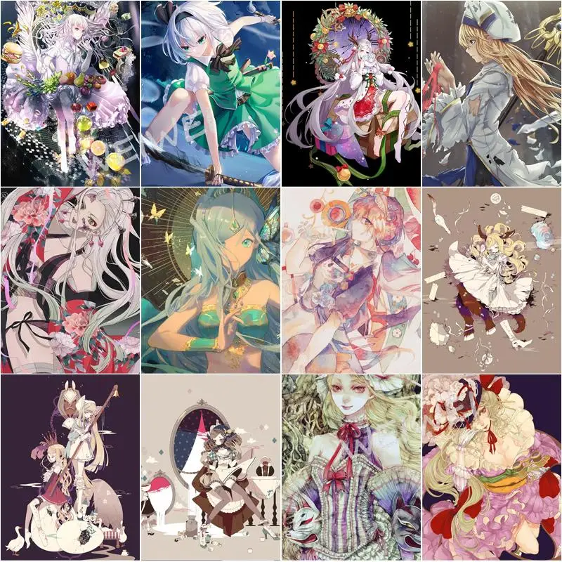 

5D «сделай сам», квадратная и круглая алмазная живопись, вышивка крестиком, аниме униформа для девушки, украшение из драгоценных камней