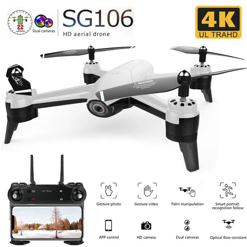 SG106 Радиоуправляемый Дрон оптический поток 1080P HD Двойная камера в реальном