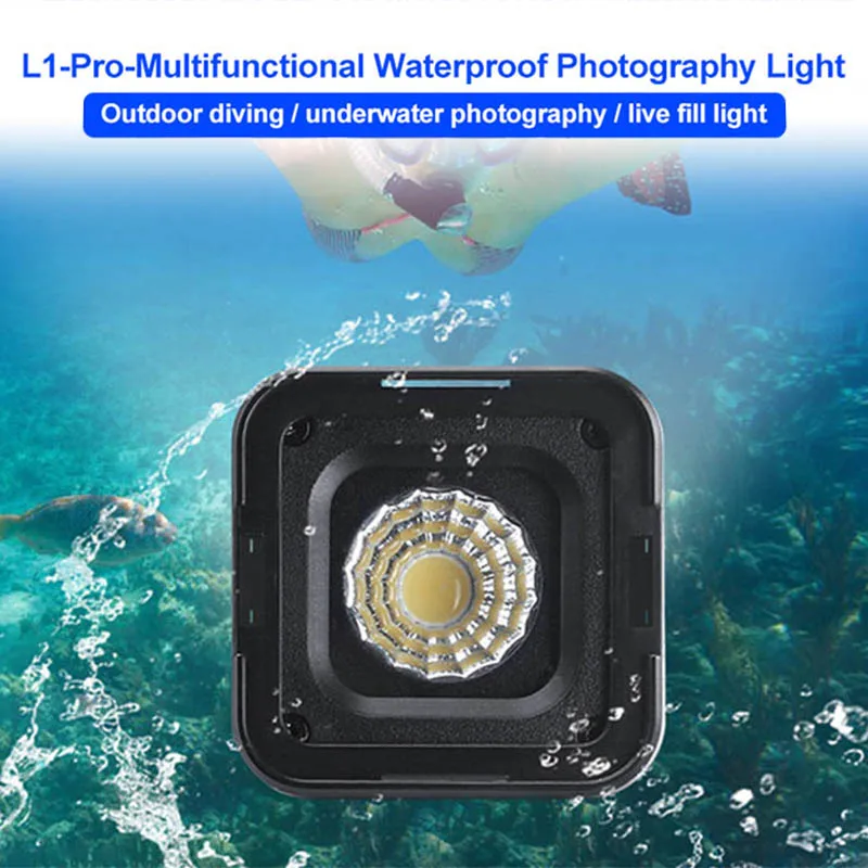 Водонепроницаемая светодиодная вспышка для видеокамер DJI OSMO Gopro 10 м | Электроника