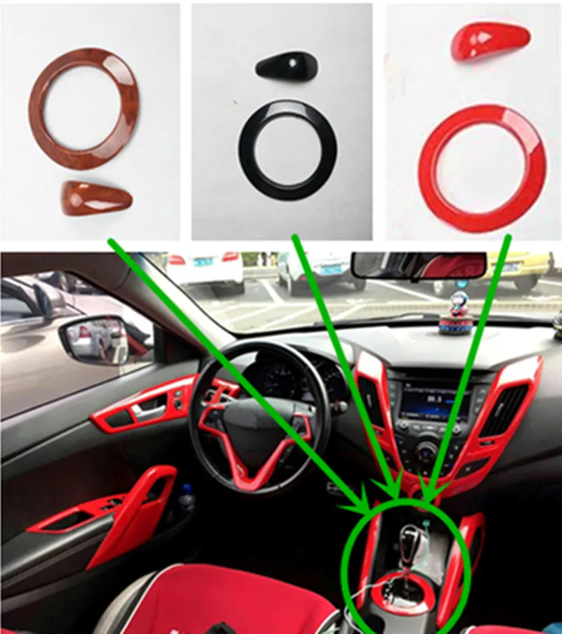 2 шт./лот автомобильные наклейки ABS углеродное волокно зернистая шестерня