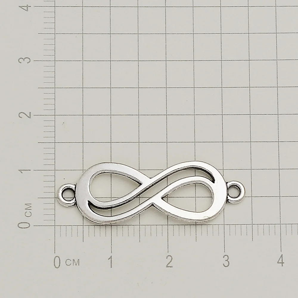 15 шт./лот 11x34 мм античный Посеребренный разъем Infinity соединитель Love Подвеска для