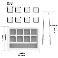 chilling rocks stainless steel ice cubes reusable ice cube for cooling wine drinks whiskey stone set