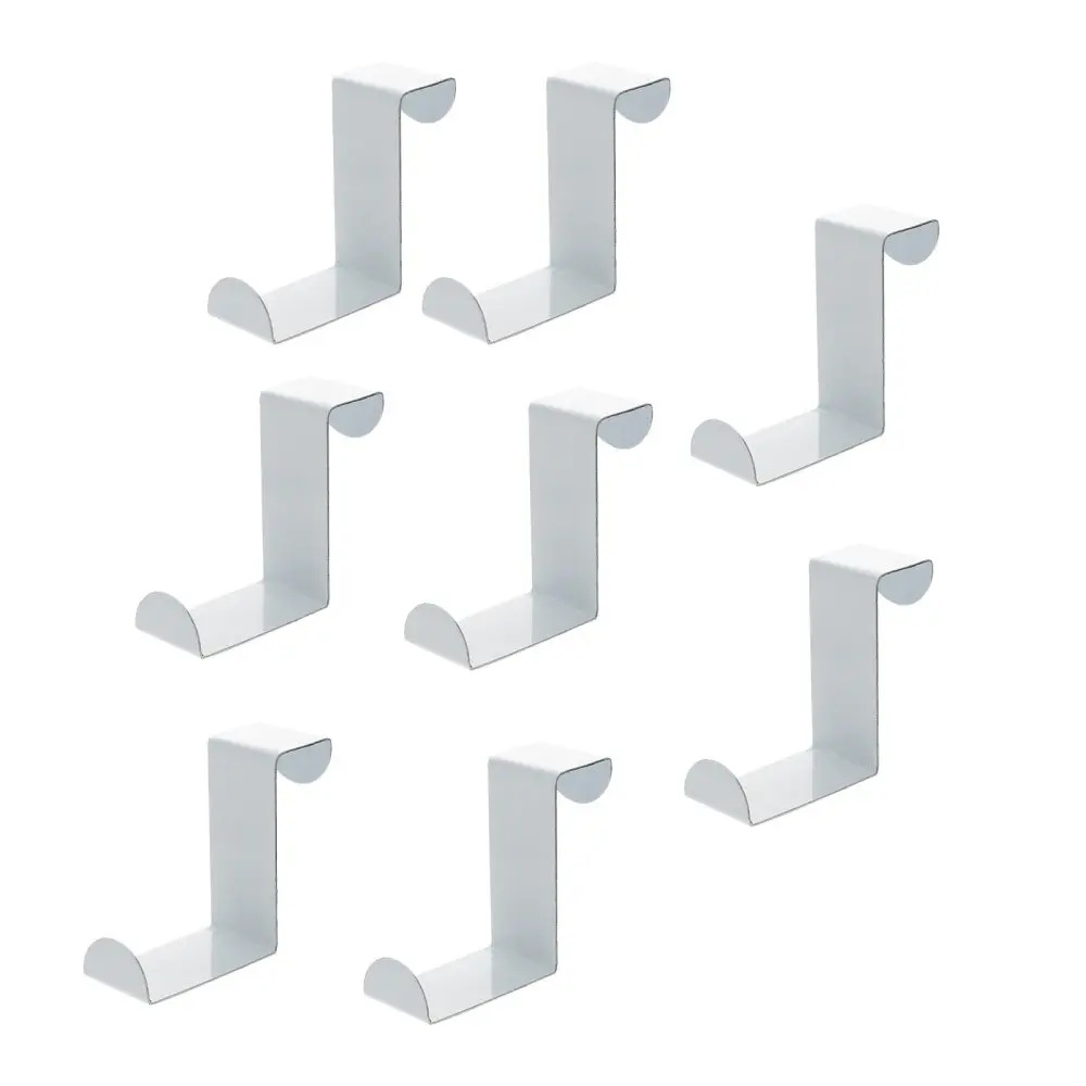 

8Pcs Z-type Hangers Hooks Door Back Hook Racks Punch-free Door Back Hooks