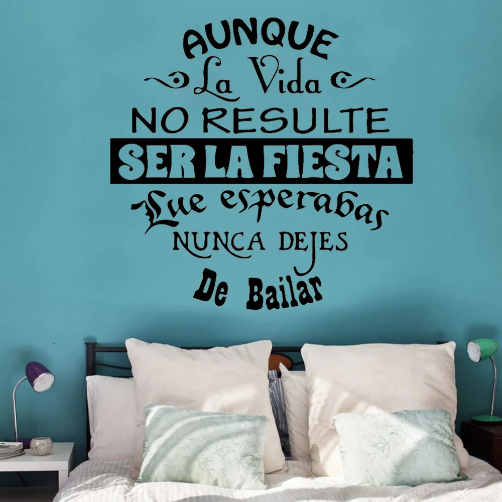 Современные модные наклейки с испанской надписью художественные для гостиной