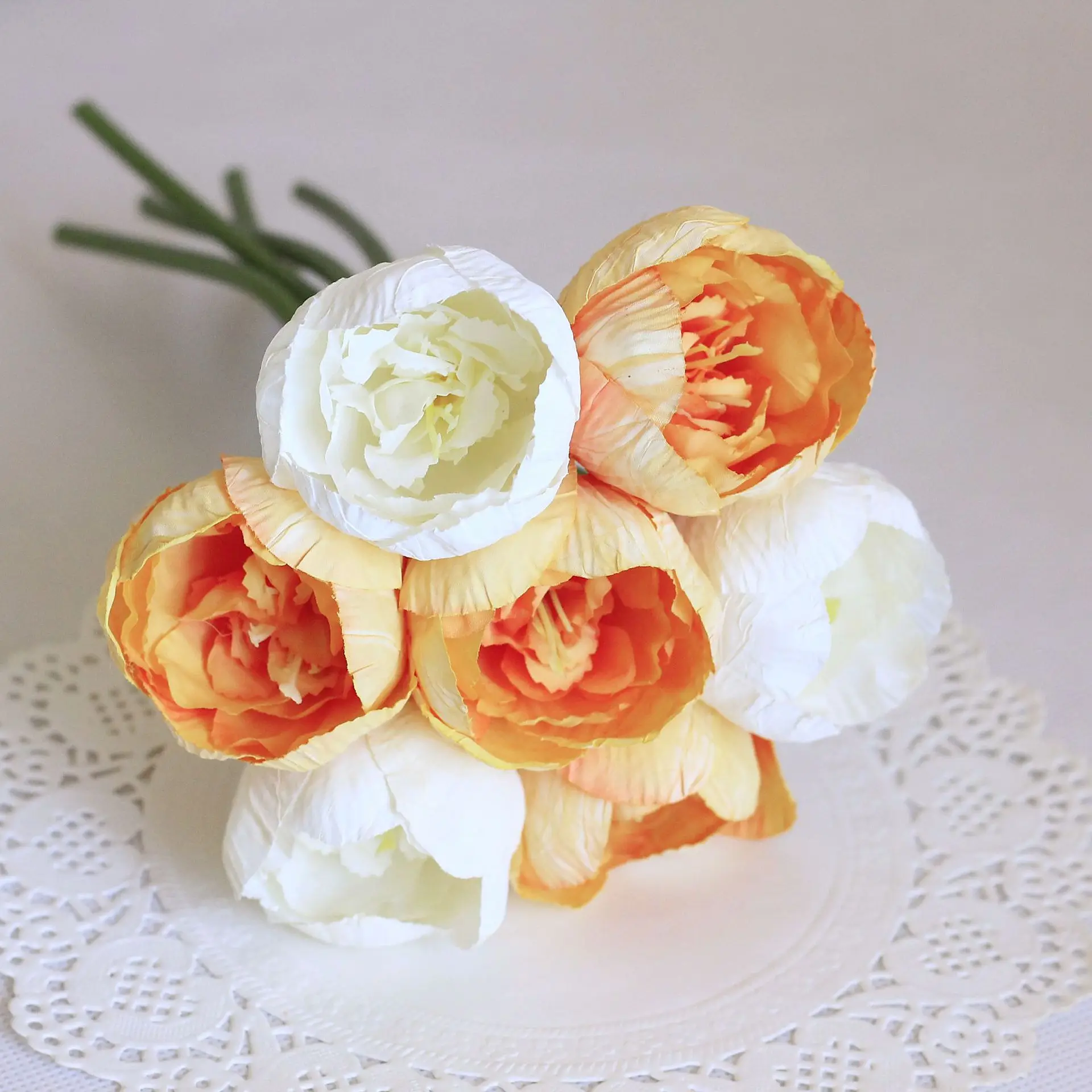 

Artificial 7heads Tulips European-style Silk Flowers Photography Props Wedding Bride Holding Flowers Luxury Home Decor Bunch