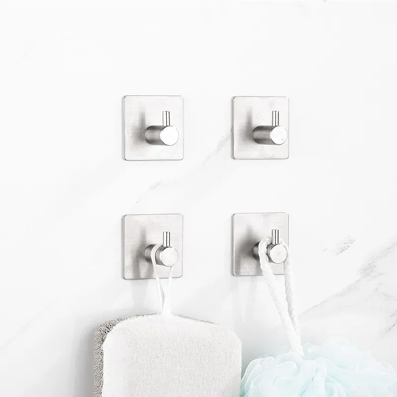 LIUYUE одиночные крючки черные для полотенец из нержавеющей стали самоклеящиеся семейных шляп ключей