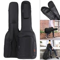 oxford fabric electric guitar bass gig bag double straps pad 7mm8mm cotton thickening soft bag cover waterproof backpack