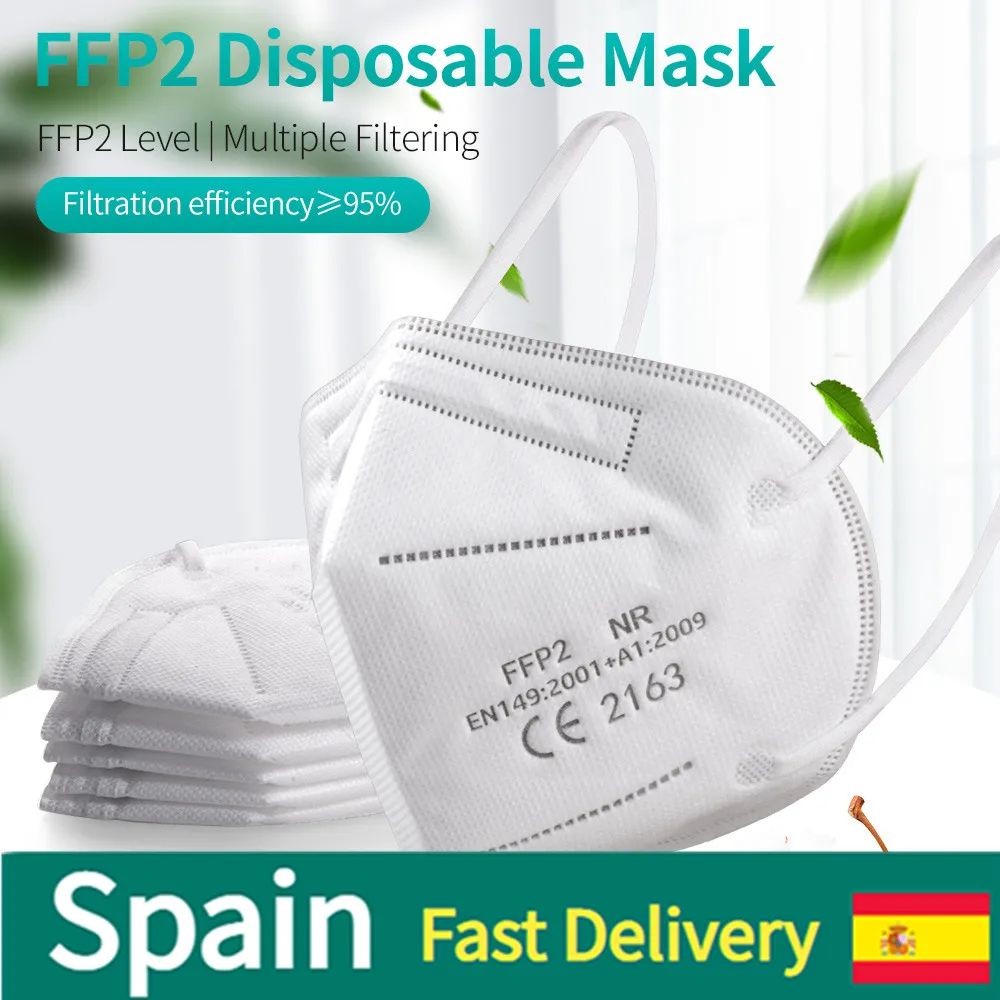 

5-200 шт. маска FFP2 Mascarillas Kn95 маска для лица безопасная маска для взрослых многоразовая маска для лица FFPP2 FPP2Mask
