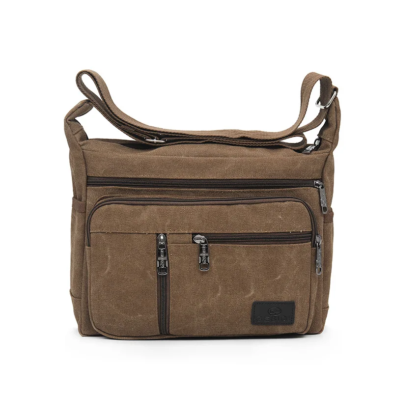 Популярные мужские холщовые сумки через плечо с одним ремешком Мужские на