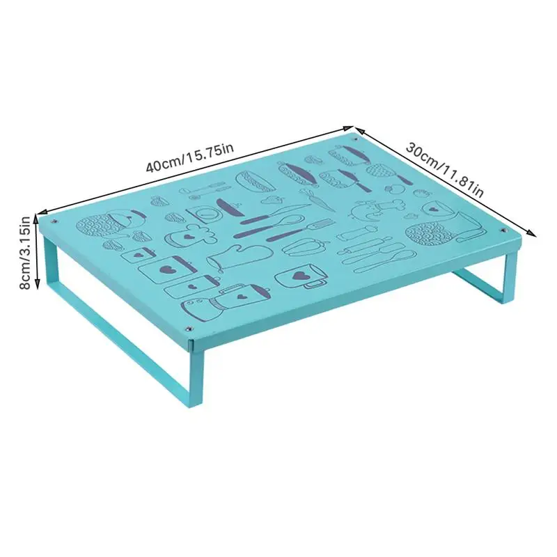 

Creative Induction Cooker Bracket Kitchen Gas Stove Cover Microwave Bracket Household Wrought Iron Storage Rack