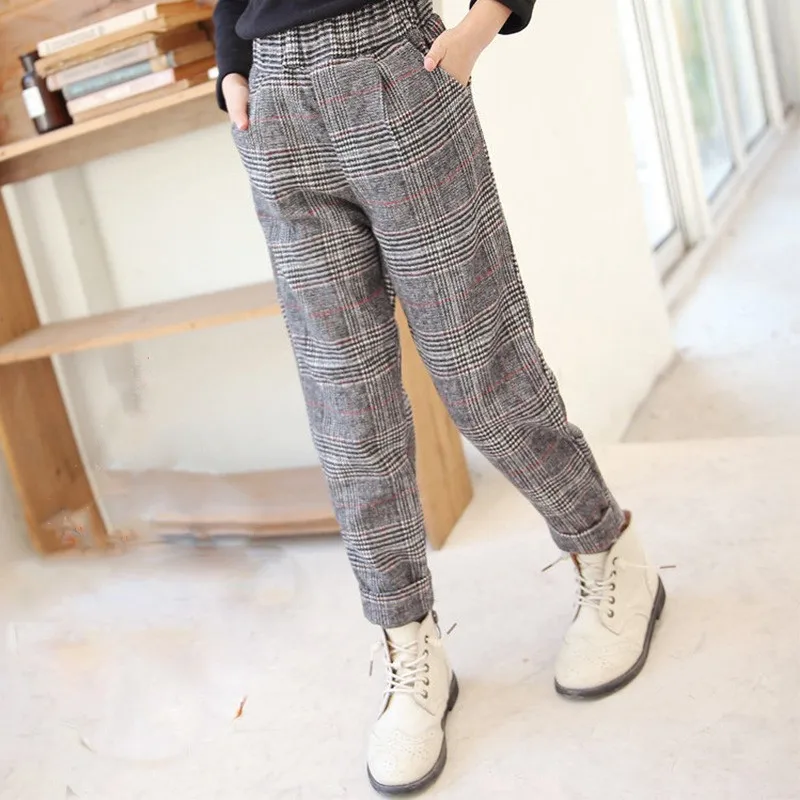 

Plaid Pants For Girls 5 6 7 8 9 10 11 12 Years Children's Clothing Kids Casual Child Trousers Big Girls School Costume Gifts 3 4