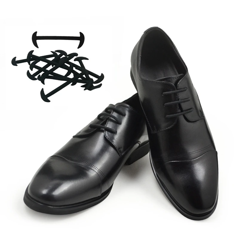 Notie Shoelace Black 140 см шнурки 12 шт./компл. шнурки без завязок; однотонные Цвет шнурки; шнурки из эластичного силикона; аксессуары для обуви - Цвет: Notie Shoelace Black
