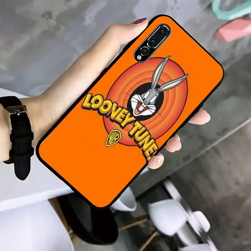 

Bugss Crazy Bunny Phone Case For Huawei Mate10 20Lite 20X Mate20 30 40 Pro Nova3 4 4E 3i Nova5 5ipro Black Soft TPU Case