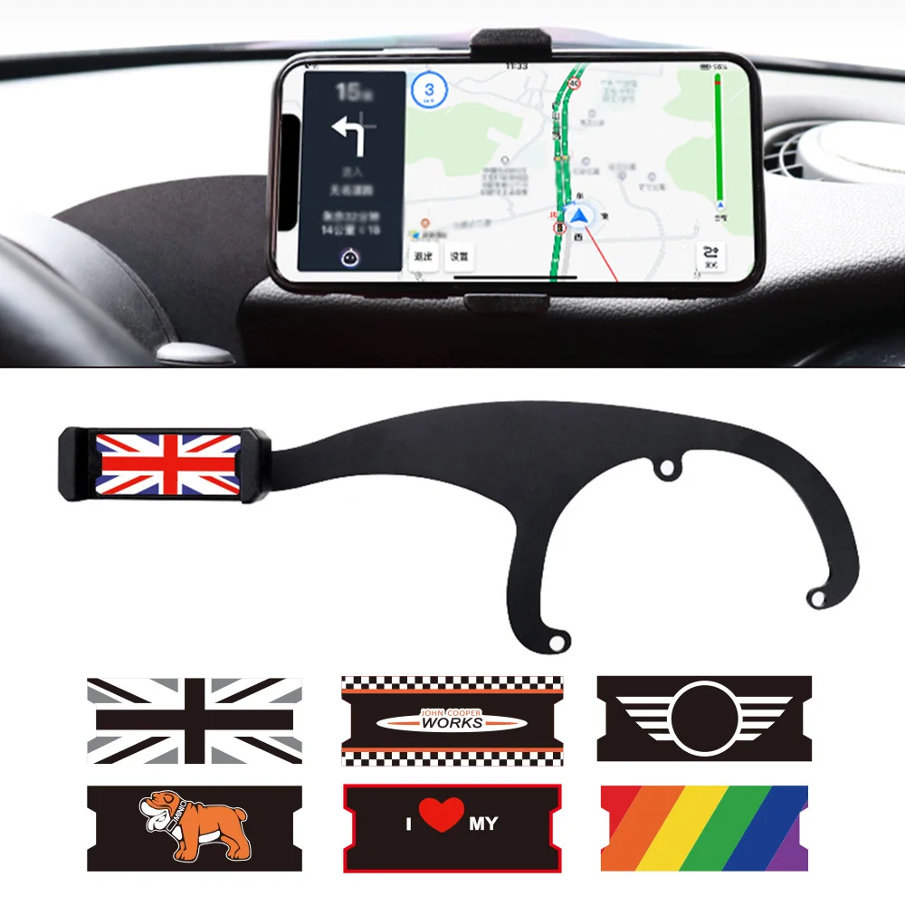 

Safe Car All-in-one Portable Aluminum Alloy Mount Cell Phone GPS Holder For MINI Cooper R60 R61 Phone Holder