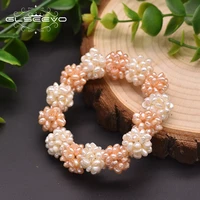 glseevo pure natural baroque pearl bracelet personalized flower shaped female bracelet wedding handmade exquisite jewelry gb094