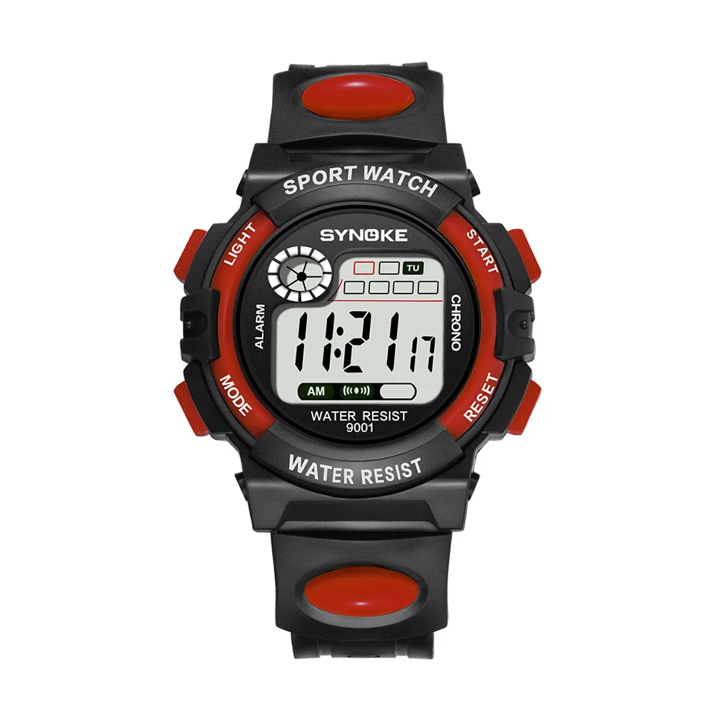 

SYNOKE Multi-Function 30M Waterproof Watch LED Digital Double Action Watch montre en bois reloj masculino montre de marque