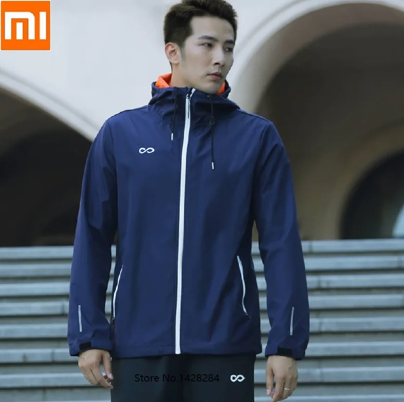 Xiaomi CIKERS Мужская демисезонная туристическая куртка-ветровка, ветрозащитная непромокаемая спортивная мужская повседневная куртка с капюшоном удобная куртка