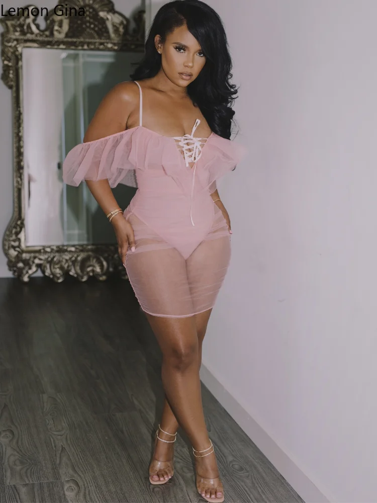 Комбинезон Lemon Gina купальник сетчатая прошивка без рукавов облегающий |