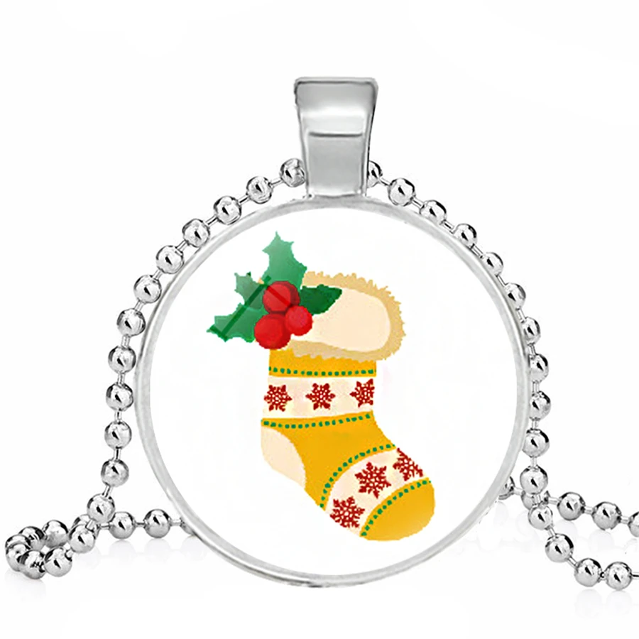 2020 модное Звездное Ожерелье Рождество лось Санта Клаус милое ожерелье дерево