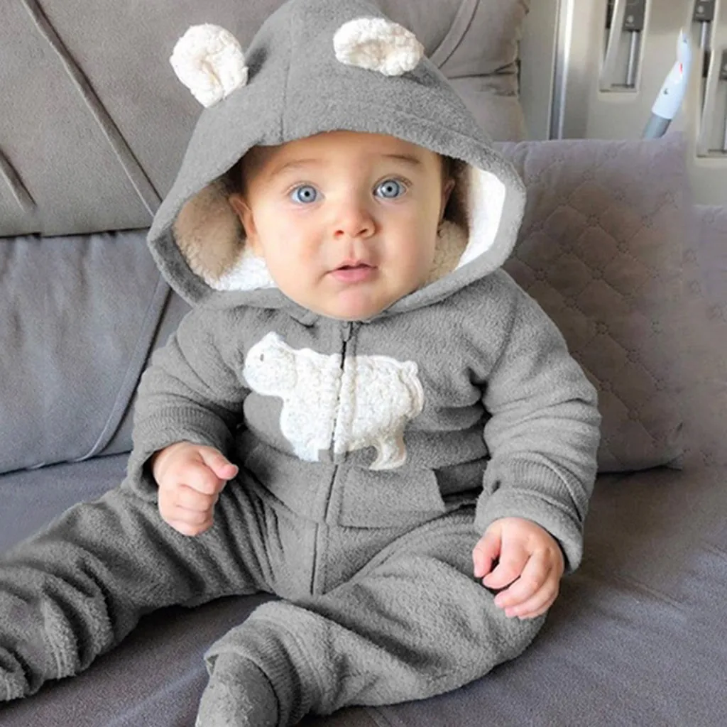 SAGACE/Теплый хлопковый зимний комбинезон для новорожденных младенцев одежда