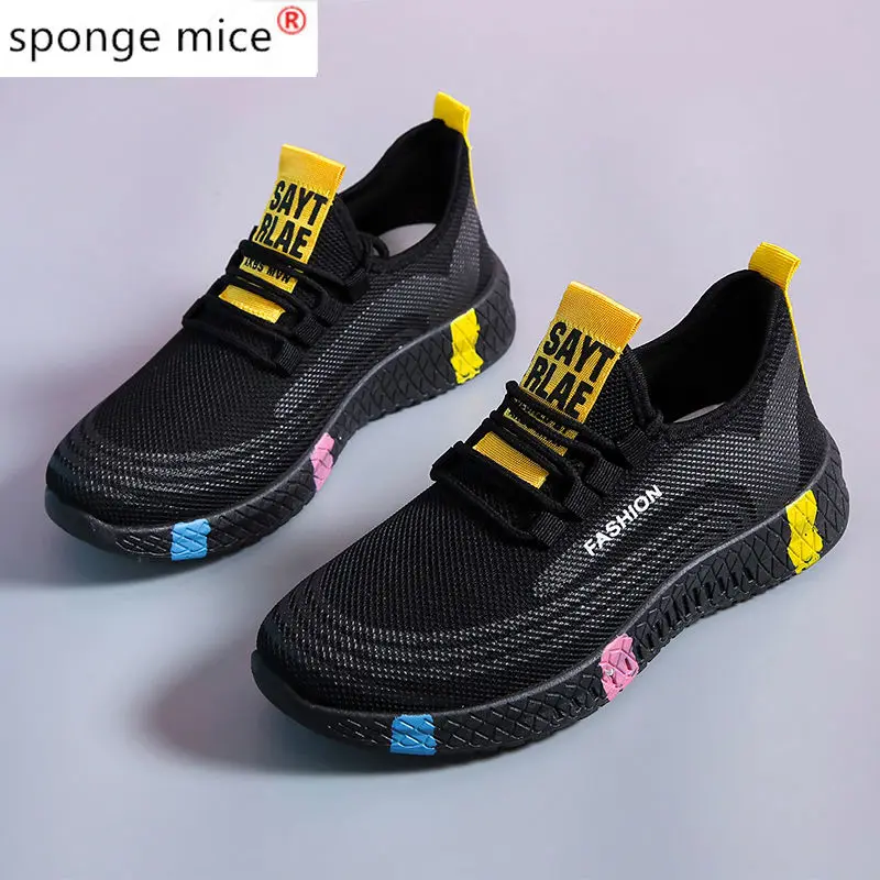 

2021 Women Casual Shoes Breathable Mesh Platform Sneakers Women Fashion Mesh Sneakers Shoes Walking Flat Woman Tenis Feminino