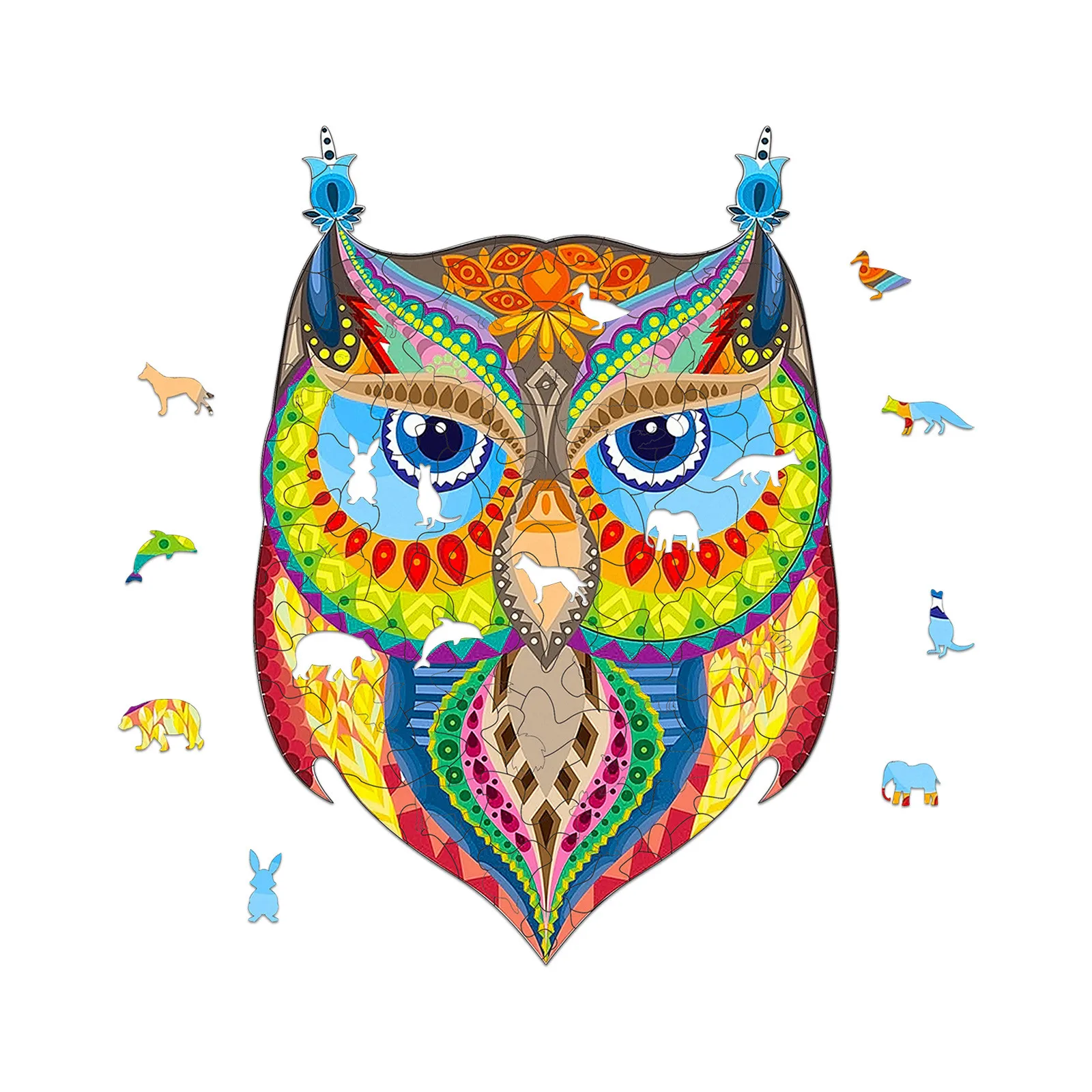

Kawaii Owl Wooden Puzzle Unique Shape Pieces 3D Animal Puzzle Gift For Adults And Kids Magination Develop Intellectual Juguetes