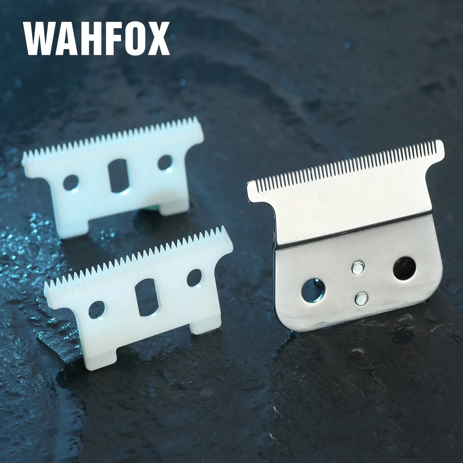 

WAHFOX Replacement Blade Set 32 Teeth Professional Hair Trimmer for Andis GTO,GO,SL,SLS,LS,LS2 T-outliner Clipper