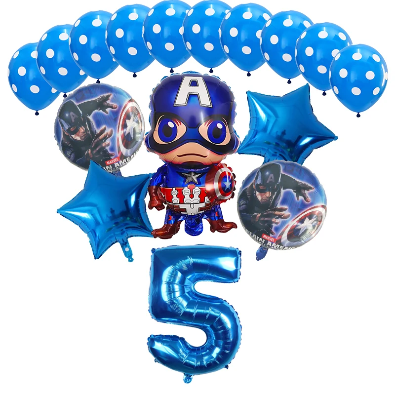 1 Набор из мультфильма «мстители» Super hero Фольга воздушные шары 3" номер Капитан Америка шар для дня рождения для маленьких мальчиков, свадебные hero тема вечерние Декор - Цвет: Светло-зеленый