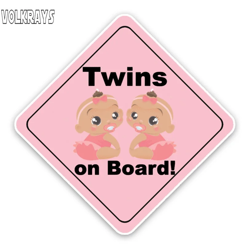Автомобильная наклейка Volkrays с рисунком близнеца ребенка на борту безопасные