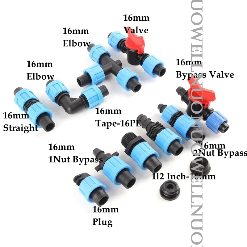 Соединители капельной ленты для орошения 5 шт. 16 мм|Соединители садового