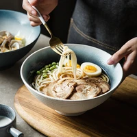fancity japanese ramen bowl ceramic single noodle household salad hat creative special restaurant tableware
