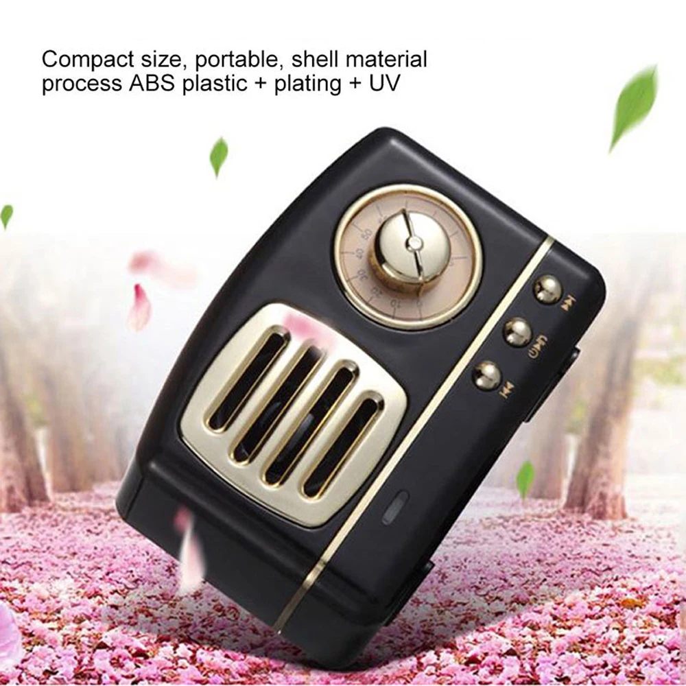 

Retro Nostalgic Mini Bluetooth Wireless Portable Speaker 3D Stereo Surround Subwoofer Support TF Card for Xiaomi/iPhone