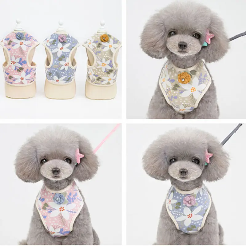 Новые летние товары для домашних животных пять листьев цветок маленькая собака