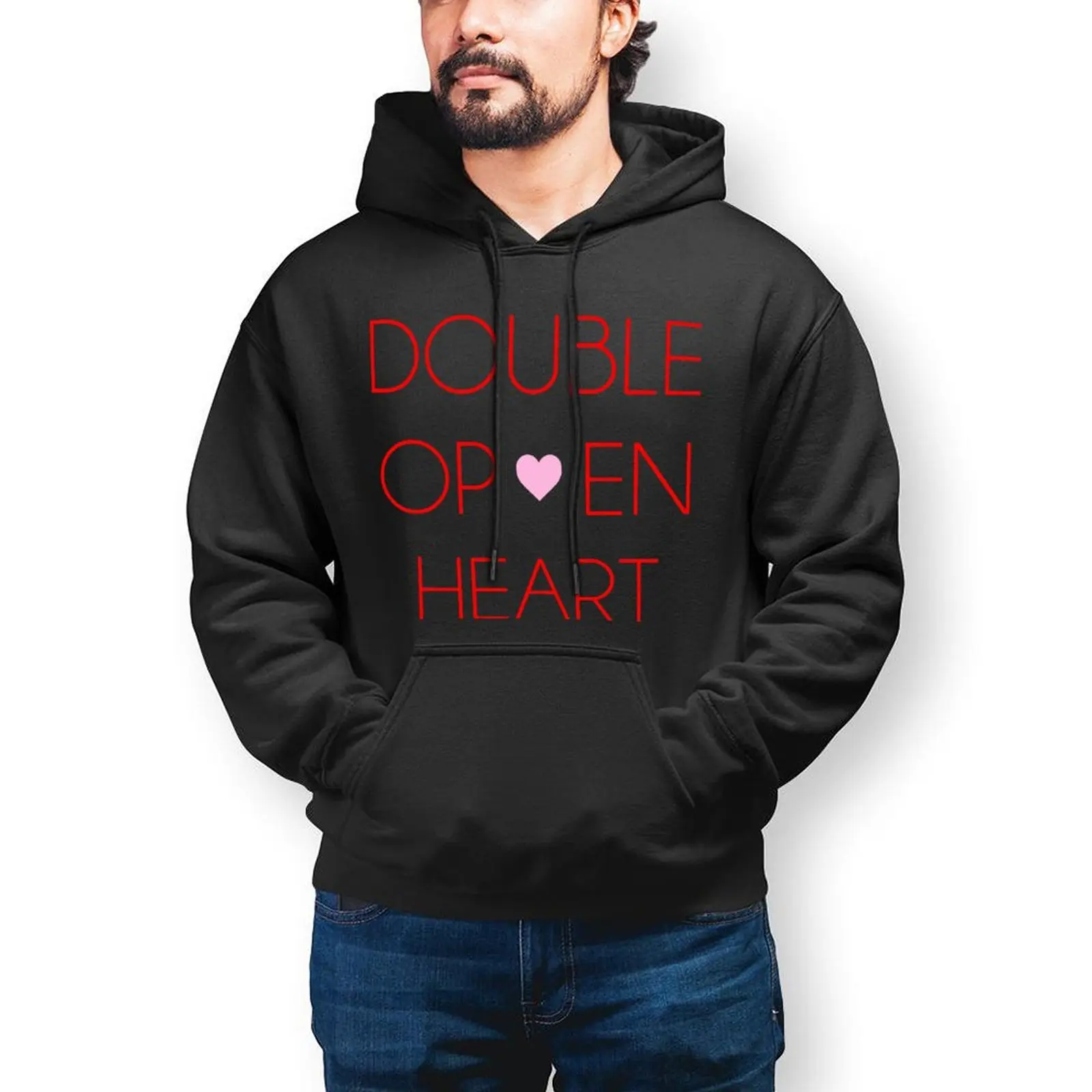 

Heart Hoodie Cotton Autumn Hoodies Nice Long Loose Pullover Hoodie Oversize Men