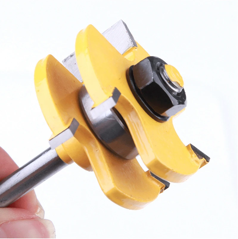 

1/4 handle 2 piece set 3 tooth ball T-knife woodworking milling cutter set woodworking tool tenon cutter