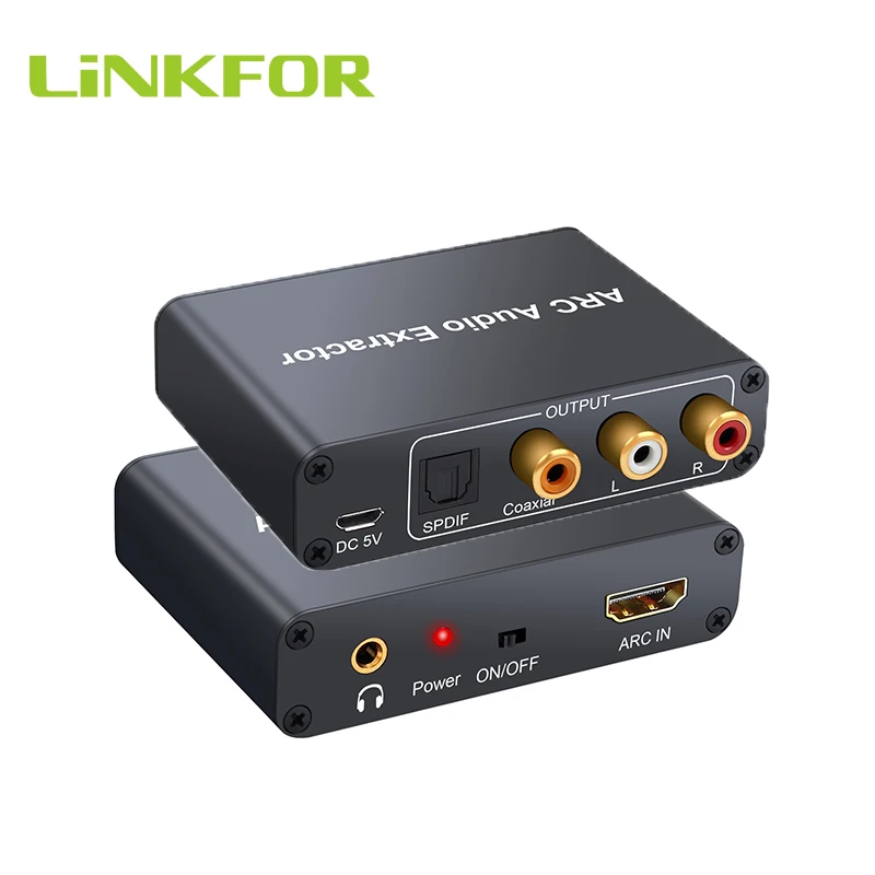 Аудиоадаптер LiNKFOR HDMI 192 кГц SPDIF коаксиальный RCA 3 5 мм | Электроника