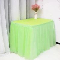 disposable table skirt plastic peva is suitable for birthday party party holiday birthday wedding home decoration table skirt