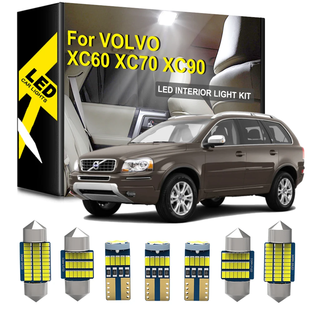 LED Interior Light Kit Canbus For Volvo XC60 XC70 XC90 2002 2004 2007 2008 2010 2012 2014 2015 2018 Accessories Indoor Car Lamps