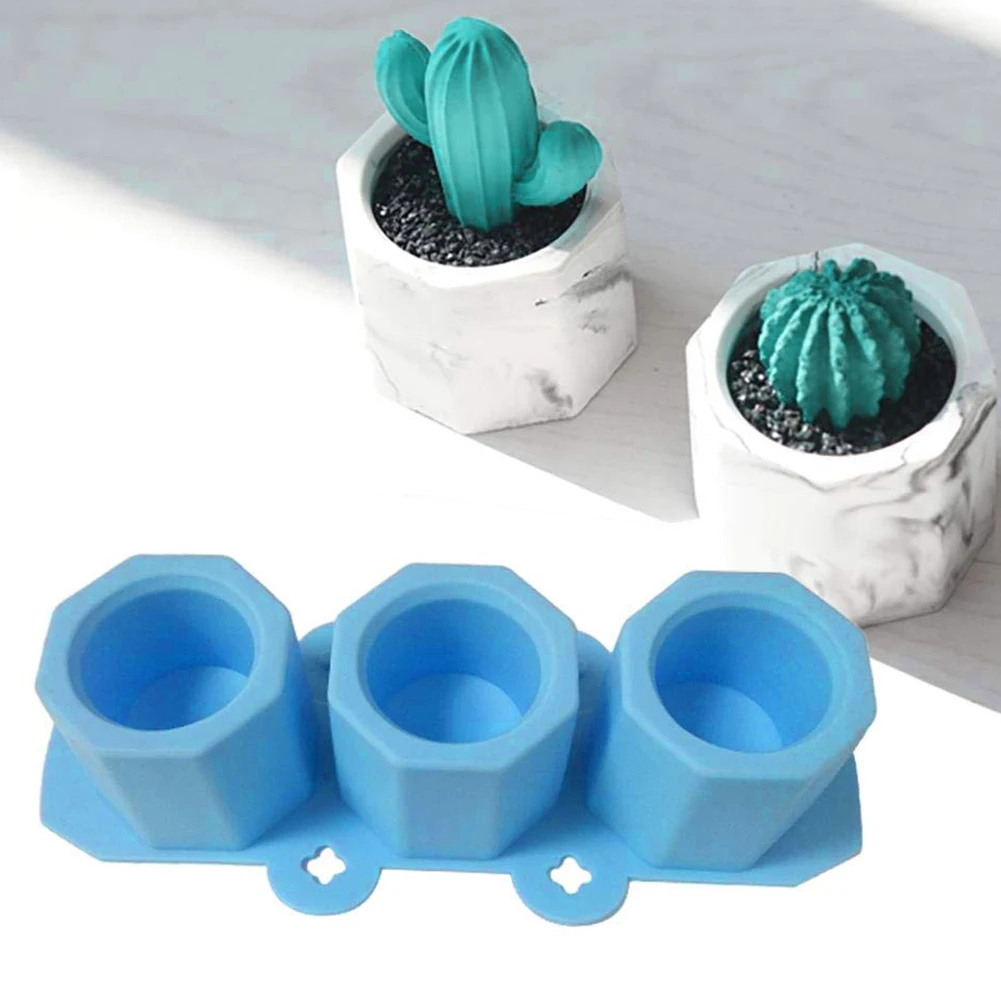 3 в 1 силиконовая форма для изготовления цветочных Горшков|Цветочные горшки и