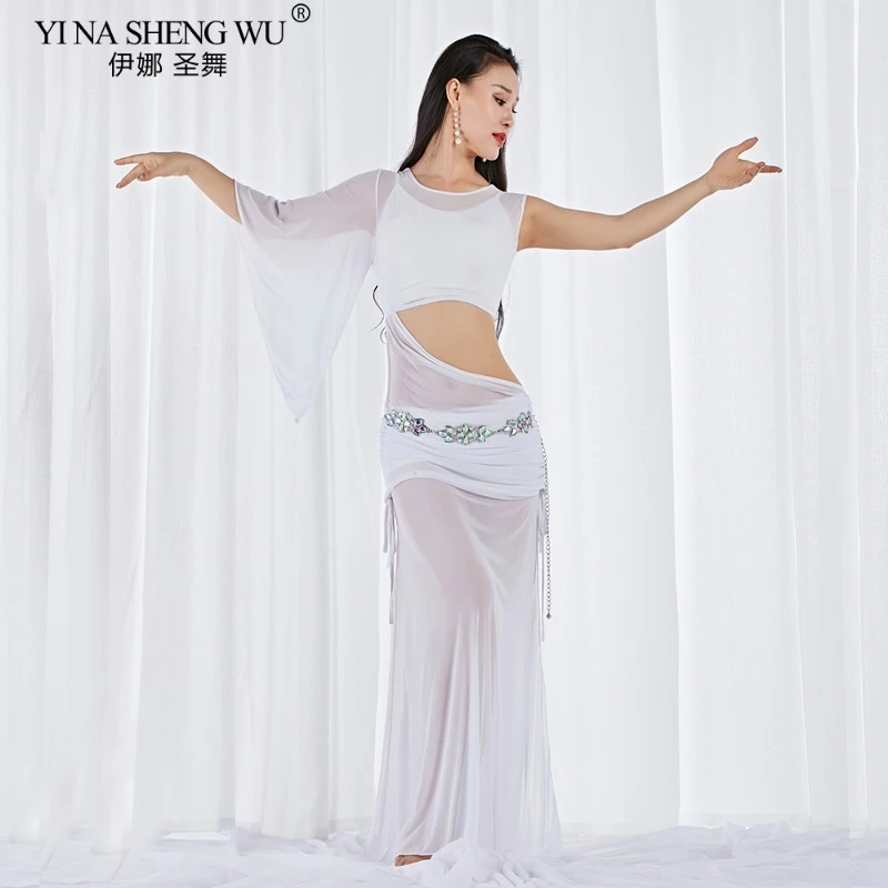 Женский костюм для танца живота сеточная юбка и топ с юбкой восточных