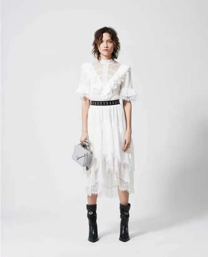 

Платье женское белое, весна-лето 2021