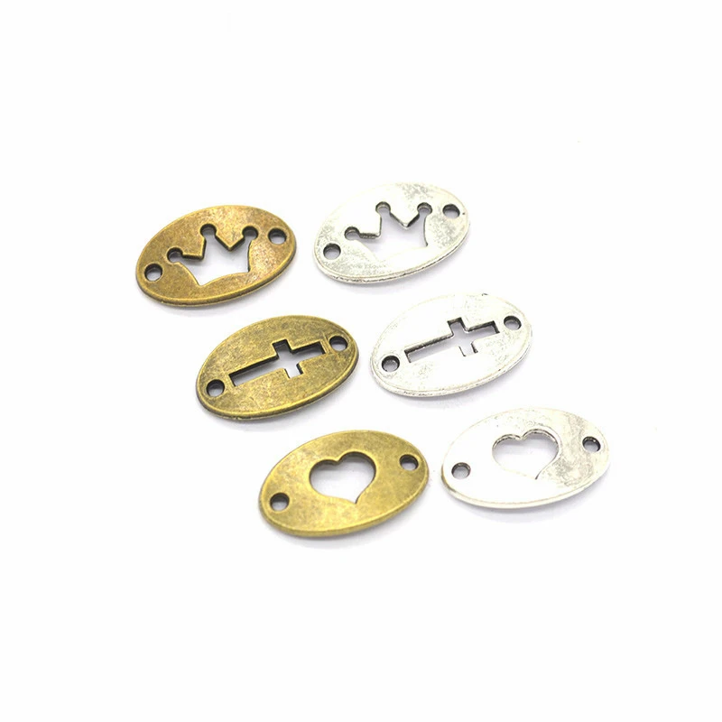 Подвески в виде короны сердца Креста 25 шт. 20x13 мм для изготовления ювелирных