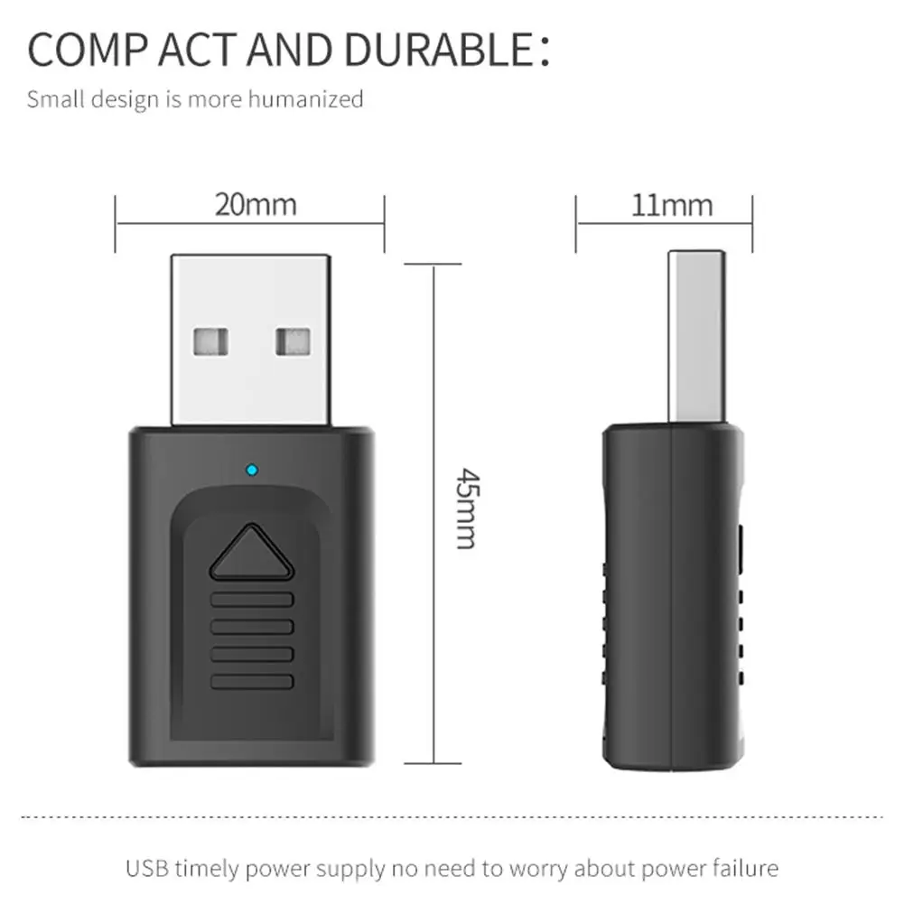 USB 4-в-1 Bluetooth 5 0 Беспроводной аудио передатчик приемник для ПК ТВ наушники дома