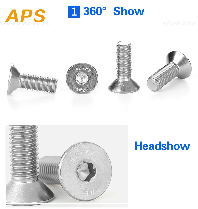 10/50pcs CM M2 M2.5 M3 M4 M5 M6 304 stainless steel Hex Hexagon Socket Ultra Thin Super Low Flat Wafer Head Allen Cap Screw Bolt |
